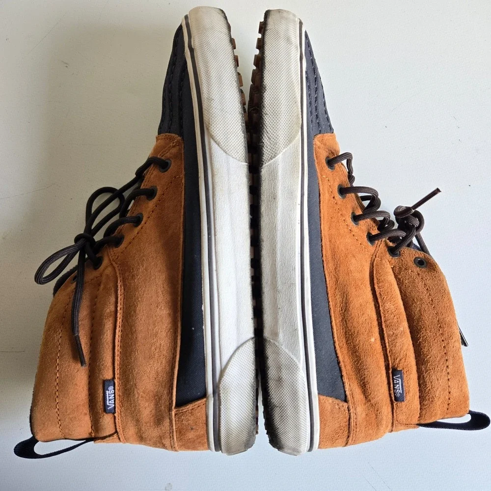 Vans Sk8-Hi Del Pato MTE Mens 12 Ginger Bread Navy Duck Boot Suede Sneakers